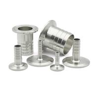 Gancho de manguera OD8 10 12-51 mm Adaptador de unión de tres clips SS304 Collar de montaje de tubería de acero inoxidable OD50.5 64 mm(6mm x Ferrule 50.5)