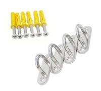 Gancho de metal inoxidable para placa de ojo de montaje seguro, accesorios de metal para hamacas y accesorios marinos, correas seguras de yoga