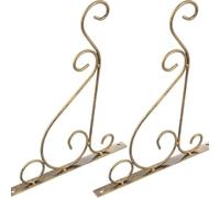 Gancho de metal para colgar plantas, soporte para plantas colgantes para interiores y exteriores, ganchos para colgar plantas, comedero de pájaros, linterna, campanillas de viento (latón (dibujado a