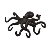 Gancho de Ocho Brazos para Llaves de Hierro Fundido Negro Decorativo