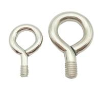 Gancho de ojo de perno de elevación M3 M4 M5 M6 M8 M10 accesorio de piezas de elevación de acero con gancho cerrado de rosca macho 25 unids/lote(M4)