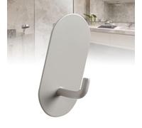 Gancho de Pared Autoadhesivo, Gancho único de Hierro Resistente Al Agua para Organización de Baño y Cocina, sin Perforaciones, 1 (Gris Cálido)