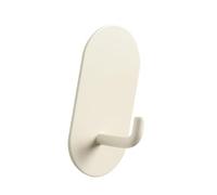 Gancho de Pared Autoadhesivo, Gancho único de Hierro Resistente Al Agua para Organización de Baño y Cocina, sin Perforaciones, 1 (crema)