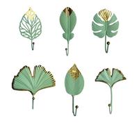 Gancho de pared con hojas de hierro forjado, gancho para ropa de metal, versátil, para cocina, baño, puerta, gancho para toallas, gancho de pared, fácil instalación, fácil de usar