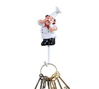 Gancho de pared de dibujos animados - Gancho autoadhesivo para figura de cocinero, toallero sin dejar rastro, agarre fiable | Perchero decorativo para colgar llaves para cocina, baño, sala de estar
