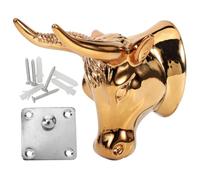 Gancho de Pared Dorado en Hierro para Guitarra y Violín | Diseño Elegante Forma de Cabeza de Buey, Instalación Fácil, Adecuado para Sala de Música y Escaparate
