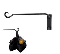 Gancho de pared giratorio, colgador giratorio para plantas con soporte de linterna de metal ajustable de 45 a 160 grados para comedero de pájaros al aire libre, soporte de pared de campanilla de