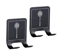 Gancho de pared para raqueta de acero inoxidable, soporte adhesivo, almacenamiento seguro para tenis, bádminton, soporte para raquetas, montaje en pared, acero inoxidable, ahorro de espacio, agarre de