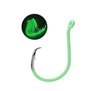 Gancho de pesca Gancho de pesca circular Luminoso Desplazamiento izquierdo 10 tamaños Paquete de 4-10 piezas Anzuelo de carpa Aparejos Anzuelos de pesca de mar nocturno Alicates de pesca ( Size : Size