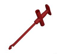 Gancho de prueba inversa para coche con enchufe de plátano de 4 mm, diseño de alambre aislado, 1000 V/Max 10 A herramienta de prueba de voltaje y corriente (rojo)