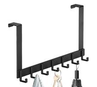 Gancho de puerta sobre la puerta- percha versátil sin perforación, con ropa resistente, organizador de puerta, diseño sin pared con ganchos de montaje | percha para sal