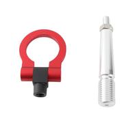 Gancho de Remolque atornillado, Gancho de Remolque para Parachoques Delantero de Coche Estilo JDM Tornillo en Pista Anillo de Remolque de Carreras Apto para FX35 / FX45 / FX50 QX7(Rojo)