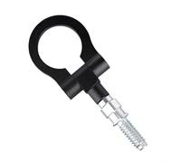 Gancho de remolque de aluminio para parachoques delantero, pestaña de repuesto para coches, enganche de remolque de vehículo para remolque seguro y rescate todoterreno (negro)