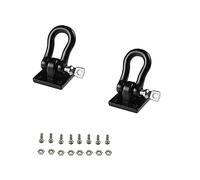 Gancho de remolque de escalada de metal negro ganchos de gancho de hebilla grilletes para 1/10 escala camión orugas D90 SCX-10 escalada coche, accesorio de coche RC