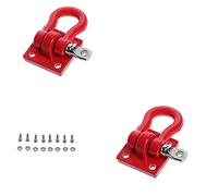 Gancho de remolque de escalada de metal rojo gancho gancho hebilla grilletes para 1/10 escala camión orugas D90 SCX-10 escalada coche, accesorio de coche RC