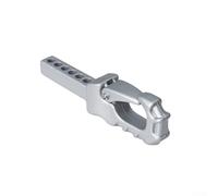 Gancho de remolque de remolque de vehículo RC en aleación de aluminio para rastreadores a escala 1/10 1/8, incluyendo para TRX4 para SCX10 para construcciones compatibles con KM (plata)