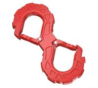 Gancho de remolque de rescate en forma de S grillete de alta resistencia para recuperación segura todoterreno y uso de remolque de vehículos (rojo)