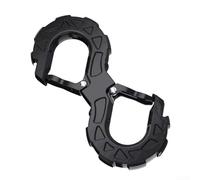 Gancho de remolque de rescate en forma de S grillete de alta resistencia para recuperación segura todoterreno y uso de remolque de vehículos (negro)