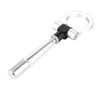 Gancho de Remolque para automóvil, Fydun Gancho de Remolque de Aluminio CNC para Tornillo de Estilo JDM en la Pista Anillo de Remolque de Carreras para automóvil Anillo de Remolque (Plata)