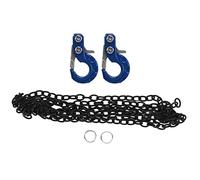 Gancho de remolque RC, cadena de remolque de aleación de aluminio SCX10 1/10, modelo de coche, coche trepador de control remoto (Azul)