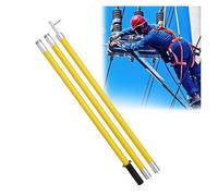 Gancho De Rescate Aislada Barra de operación aislada Cut The Power, poste desmontable de alta resistencia, gancho de rescate antielectrocución con aislamiento de alto voltaje.(4-Section5m/16.4ft)