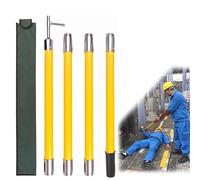 Gancho de rescate aislado 6.6 9.8 13.1 14.8 16.4 19.7 24.6 Varilla de operación aislada de 32.8 pies de longitud, equipo de aislamiento de alto voltaje de resina epoxi(35kV 4-Sections 13.1ft/4m)