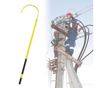 Gancho de rescate aislado, bastón de rescate aislado que salva vidas con mango rvidrio, 1 m 1,5 m 2 m 3 m Gancho de rescate eléctrico aislado para cuerpos (amarillo, juego de 1, 3 m, 220 kV)