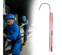 Gancho de rescate aislado con protección contra descargas eléctricas, cabezal de gancho extraíble de 40 cm, barra de tracción del cuerpo, herramienta de seguridad y defensa para medidas de emergencia