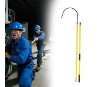 Gancho de rescate aislado con protección contra descargas eléctricas, cabezal de gancho extraíble de 40 cm, barra de tracción del cuerpo, herramienta de seguridad y defensa para medidas de emergencia