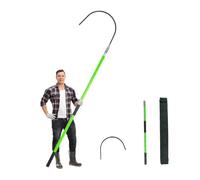 Gancho de rescate aislado de 18" de apertura, de 3,3 a 9,8', de alta tensión de 10 a 220 kV, con pértiga telescópica for subestaciones.(Green,1.5m/4.9ft)