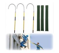 Gancho de rescate aislado de 3 piezas, no conductor de electricidad, for salvar vidas, for emergencias en fábricas.(Yellow,1.0m/3.3ft)