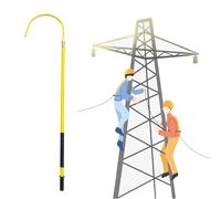 Gancho de rescate aislado de alto voltaje, antielectrocución, equipo de protección para salvar vidas, dispositivo de rescate de descarga eléctrica para rescate de incendios
