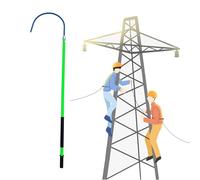Gancho de rescate aislado de alto voltaje, antielectrocución, equipo de protección para salvar vidas, dispositivo de rescate de descarga eléctrica para rescate de incendios