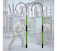 Gancho de rescate aislado de alto voltaje, poste de fibra de vidrio aislado robusto, herramienta de seguridad eléctrica para electricistas y bomberos para subestaciones, brigadas de bomberos, obras de