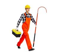 Gancho de rescate aislado, gancho de rescate de seguridad eléctrica - 10 kV, 35 je ligera y fácil de transportar. Pértiga de tracción aislada para ayuda en inundaciones (Rojo, 1 unidad, 11).