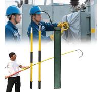 Gancho de Rescate Aislado: Herramienta Anti-electrocución Ligera y Desmontable para el Mantenimiento de centrales eléctricas y fábricas, Equipo de Seguridad Esencial para