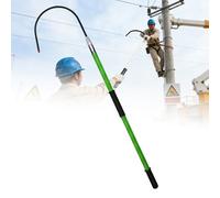 Gancho de rescate aislado para alta tensión, Gancho de rescate aislado alto voltaje con gancho desmontable y bolsa almacenamiento, multicolor, 1 m-3 m(Green,3.0m/9.8ft)