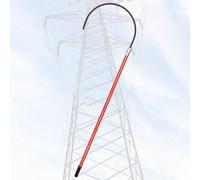 Gancho de rescate aislado para trabajos de alto voltaje, gancho de rescate aislado rojo, herramienta de rescate de seguridad portátil para electricistas, 3, 5, 6, 10 pies (1 m/3.3 pies (10 kV))