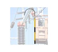 Gancho de rescate aislado, poste de rescate corporal de 10 kV-220 kV, herramienta de rescate ligera para uso comercial, varilla aislante epoxi para protección contra inundaciones y alivio de desastres