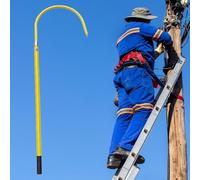 Gancho de rescate con protección contra descargas eléctricas, portátil, poste de rescate desmontable, equipo de protección de seguridad de fibra de vidrio para trabajos eléctricos, protección contra
