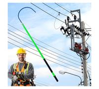 Gancho de rescate de alto voltaje con mango aislado, poste de emergencia de 3 m para seguridad eléctrica, herramienta antielectrocución, verde, equipo de rescate esencial