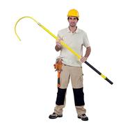 Gancho de rescate de alto voltaje, varilla de tracción eléctrica aislada para electrocución de emergencia, herramienta de seguridad para electricistas de bomberos, 10 kV a 220 kV, amarillo, 3 m de