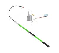 Gancho De Rescate Eléctrico Desmontable, Poste De Emergencia Contra Incendios, Gancho De Rescate Aislado De Alto Voltaje, Capacidad De Carga 100 Kg/220 Lb(Green,300cm)