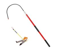 Gancho De Rescate Eléctrico,Gancho De Rescate Aislado De Alto Voltaje,Poste De Emergencia Contra Incendios Desmontable,Capacidad De Carga 100kg/220lbs(Red,150cm)