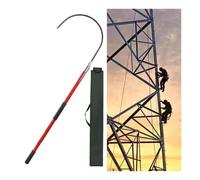 Gancho de Rescate Gancho De Rescate Aislado - Gancho Rescate Eléctrico, Pértiga De Rescate Aislada Para Alta Tensión, Capacidad De 100 Kg, Herramienta De Seguridad Portátil(Red,1m/3.3ft)