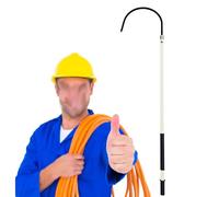 Gancho De Rescate Ligero Y Aislado, Gancho De Rescate Para Bomberos Y Electricistas Con Protección Contra Descargas Eléctricas, Gancho De Rescate De Alta Tensión De 10 K,White-1m/39.4in/3.3ft