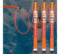 Gancho de rescate para piscina, herramienta telescópica para salvar vidas con poste de fibra de vidrio para seguridad de ahogamiento de emergencia