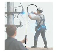 Gancho de rescate portátil, Gancho de rescate aislado de fibra de vidrio Multicolor 1-3,0 m 100 kg 42 cm(White,1.5m/59in/4.9ft)