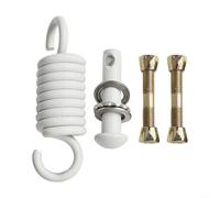 Gancho de resorte de metal para colgar hebilla de silla y accesorios de silla oscilante con rotación de 360 grados y capacidad de carga de hasta 250 kg (blanco)