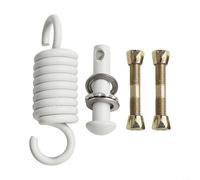 Gancho de resorte para silla colgante con hebilla de metal y pestillo para silla de huevo y accesorios para silla oscilante, reduce la presión durante el uso (blanco)